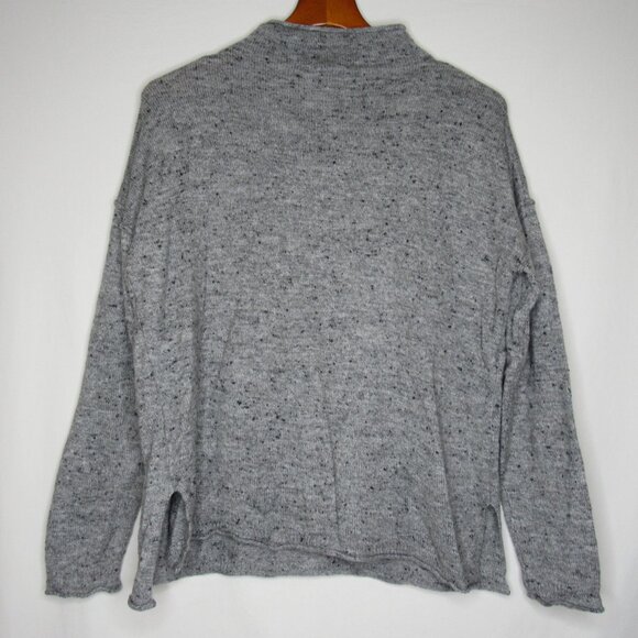 Madewell Gray Donegal Whitworth Mockneck Sweater Knit Women's L Large - Picture 7 of 8
